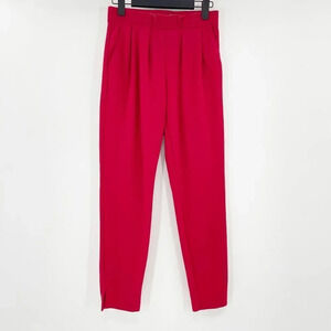 Beta Brand Women's Red Pleated High Rise Trouser Slacks‎ Pants Size XS